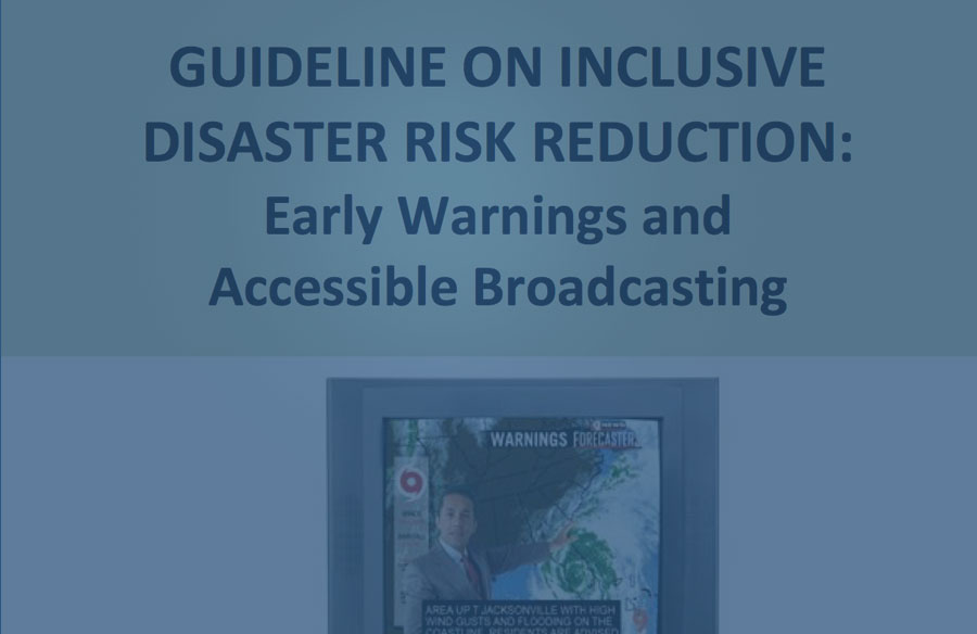 Cover page - Guideline on Inclusive Disaster Risk Reduction: Early Warning and Accessible Broadcasting